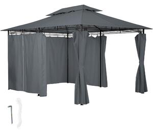 Tectake 403269 emine luxus kerti sátor 4 x 3 m 6 oldalfallal - antracit