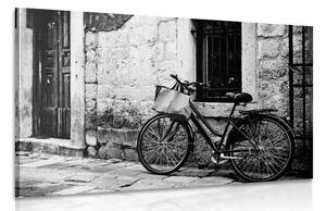 Kép retro bicikli fekete fehérben