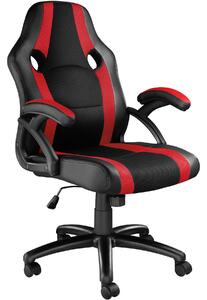 Tectake 403479 benny irodai szék - fekete/piros
