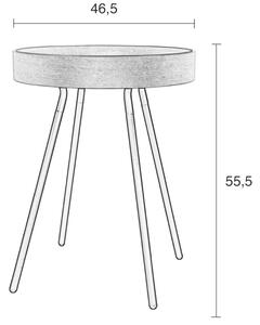 Tölgy oldalasztal ZUIVER TÖLGY TÁLCA, levehető tetejű 46,5 cm
