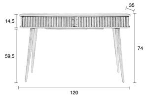 Kőris fésülködőasztal ZUIVER BARBIER 120x35 cm