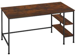 Tectake 404227 donegal asztal 140x60x76,5cm - ipari sötét fa, rusztikus