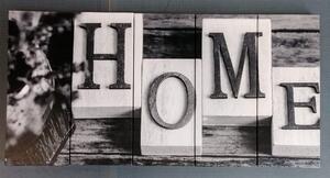 5-részes kép Home felirattal fekete fehérben