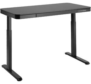 Tectake 404316 állítható magasságú íróasztal zola 120,4x60,4x72-122cm - fekete
