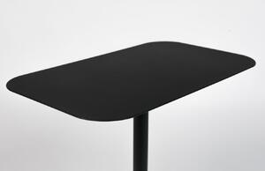 Fekete fém oldalasztal ZUIVER SNOW RECTANGLE 50x30 cm