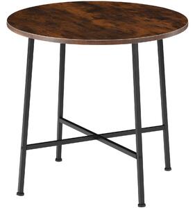 Tectake 404336 étkezőasztal ennis industrial 80x76cm - ipari sötét fa, rusztikus