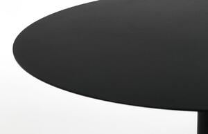 Fekete fém dohányzóasztal ZUIVER SNOW KEREK 60 cm