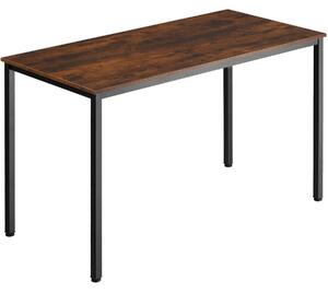 Tectake 404419 íróasztal vanport 120x60x75,5cm - ipari sötét fa, rusztikus
