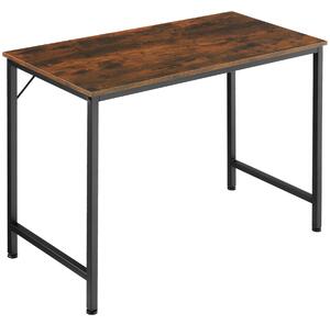 Tectake 404459 jenkins íróasztal - ipari sötét fa, rusztikus, 100 cm