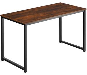 Tectake 404467 flint íróasztal - ipari sötét fa, rusztikus, 140 cm