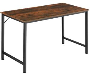 Tectake 404463 jenkins íróasztal - ipari sötét fa, rusztikus, 140 cm