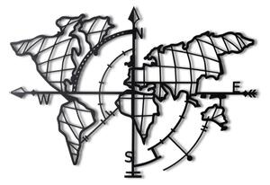 World Map Led fém fali dekoráció