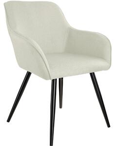 Tectake 404624 marilyn vászon kinézetű székek - krém / fekete