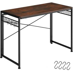 Tectake 404660 paterson összecsukható íróasztal 102x51x77cm - ipari sötét fa, rusztikus