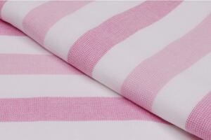 Stripe 2 darabos fouta törölköző szett rózsaszín és fehér