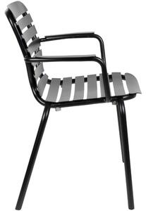 Fekete fém kerti szék ZUIVER VONDEL karfával