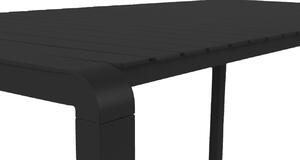 Fekete fém kerti étkezőasztal ZUIVER VONDEL 214 X 97 cm