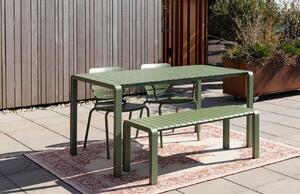 Zöld fém kerti étkezőasztal ZUIVER VONDEL 168,5 X 87 cm
