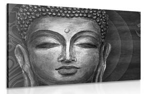 Kép arany Buddha fekete fehérben