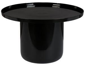 Fekete fém ZUIVER SHINY BOMB kerek dohányzóasztal 67 cm