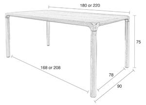 Diófa étkezőasztal ZUIVER STORM 180 x 90 cm
