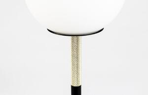 Opál fehér üvegből készült asztali lámpa ZUIVER ORION márvány talppal