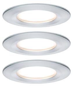 Paulmann LED süllyesztett spot Nova Coin 3 alumínium kerek,, dimmelhető, Alu / szürke / cink, Folyosó, Alumínium, Modern