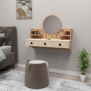 Fésülködőasztal Makole (atlanti fenyő + bézs)