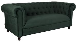 Zöld bársony kétüléses kanapé DUTCHBONE Chester 186 cm