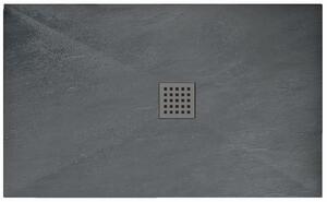 Rea GREY ROCK- Akril zuhanytálca 80 x 120 x 3,5 cm + szifon, szürke, REA-K4583