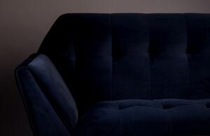 Kék bársony kétüléses kanapé DUTCHBONE Kate 148,5 cm
