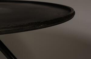 Fekete fém dohányzóasztal DUTCHBONE Brok 78 cm