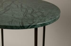 Zöld márvány oldalasztal DUTCHBONE Emerald 41 cm