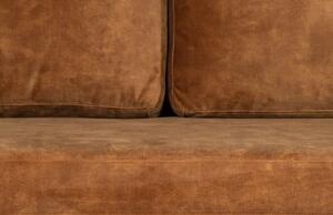 Konyakbarna szövet háromüléses kanapé DUTCHBONE Houda 202 cm