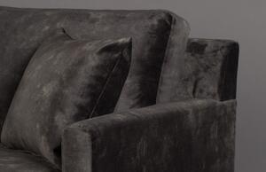 Fekete szövet háromüléses kanapé DUTCHBONE Houda 202 cm