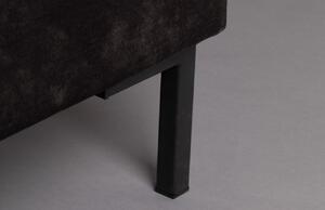 Fekete szövet háromüléses kanapé DUTCHBONE Houda 202 cm