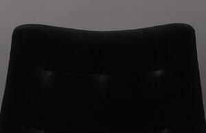Fekete bársony fotel DUTCHBONE Glodis