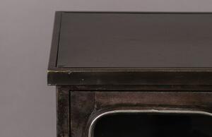 Fekete fém vintage szekrény DUTCHBONE Denza 60 x 35 cm