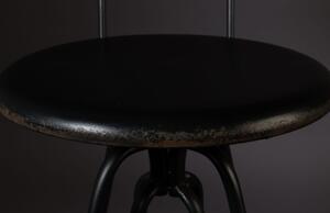 Fekete fém vintage bárszék DUTCHBONE Ovid 61 cm