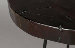Fekete teak oldalasztal DUTCHBONE Kraton 40 cm