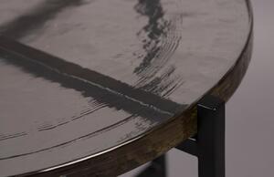 Fekete fém oldalasztal DUTCHBONE VIDRIO 40 cm