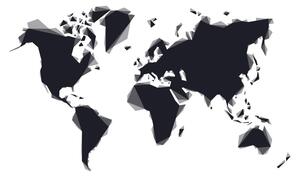 Tapéta absztrakt világtérkép fekete fehérben