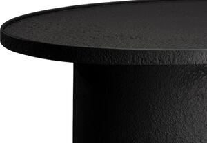 Fekete fém ovális dohányzóasztal DUTCHBONE WINSTON 120 x 60 cm