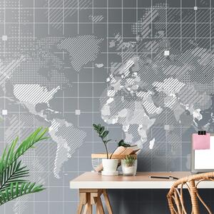 Öntapadó tapéta kikelt világtérkép