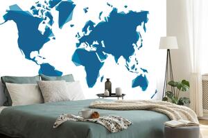 Tapéta absztrakt világtérkép kék színben
