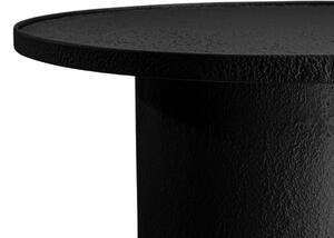 Fekete fém kerek dohányzóasztal DUTCHBONE WINSTON 70 cm