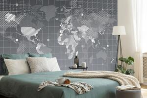 Öntapadó tapéta kikelt világtérkép