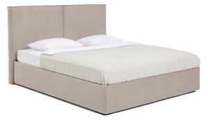 Szürkésbarna kárpitozott ágyneműtartós franciaágy ágyráccsal 180x200 cm Thessa Bold – Bonami Selection