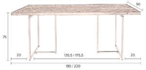 Fekete fa étkezőasztal DUTCHBONE Class 180 x 90 cm
