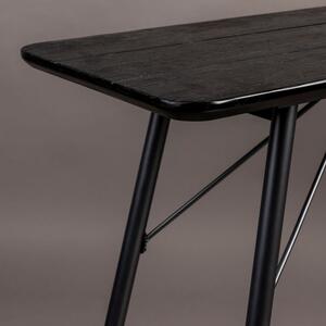 Fekete fa fésülködőasztal DUTCHBONE Roger 120 x 38 cm